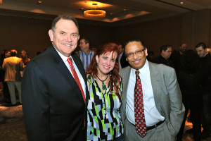 LuAnne Glidewell, center between Rick Belcher and George Vickers